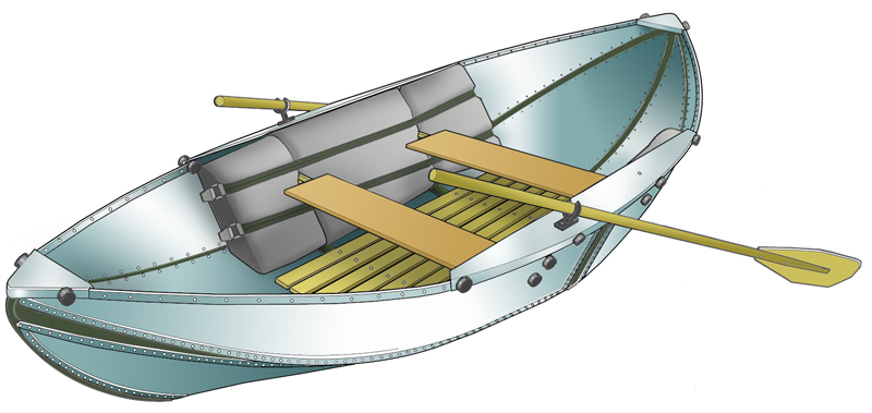 Aluminium-Klappboot 396AL